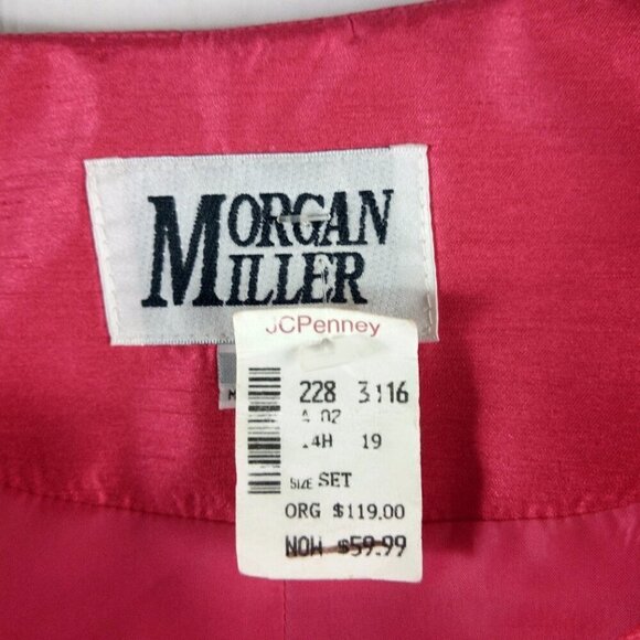 NWT Morgan Miller Womens Size 14 Hot Pink 4 Button Suit Jacket - Picture 6 of 12